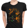 Orange Partying Ninja Women's Apparel - Adult & Kids T-Shirts, Sweatshirts & Hoodies apparel design preview 1