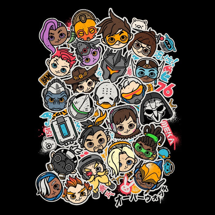Overcute Heroes - Adult & Kids T-Shirts, Sweatshirts & Hoodies apparel design preview 2