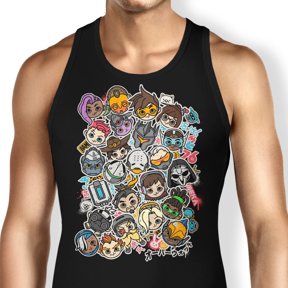 Overcute Heroes Tank Top - Adult & Kids T-Shirts, Sweatshirts & Hoodies apparel design preview 1