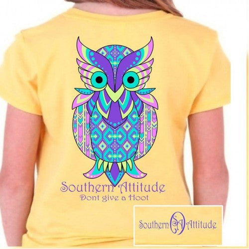 Country Life Southern Attitude Owl Don't Give A Hoot - Adult & Kids T-Shirts, Sweatshirts & Hoodies apparel design preview 1