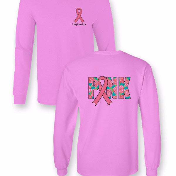 SALE Sassy Frass Comfort Colors Pink Ribbon Floral - Adult & Kids T-Shirts, Sweatshirts & Hoodies apparel design preview 1