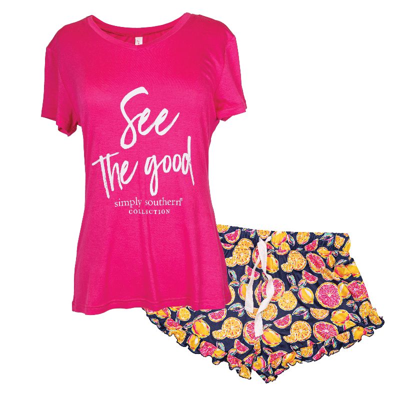 Simply Southern Zest PJ Shorts Set - Adult & Kids T-Shirts, Sweatshirts & Hoodies apparel design preview 2