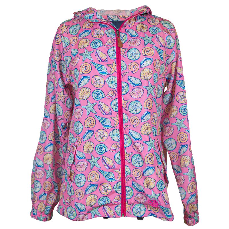 Simply Southern Sea Shells Rain Jacket - Adult & Kids T-Shirts, Sweatshirts & Hoodies apparel design preview 2