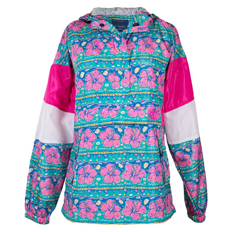 SALE Simply Southern Hibi Flowers Rain Jacket - Adult & Kids T-Shirts, Sweatshirts & Hoodies apparel design preview 2