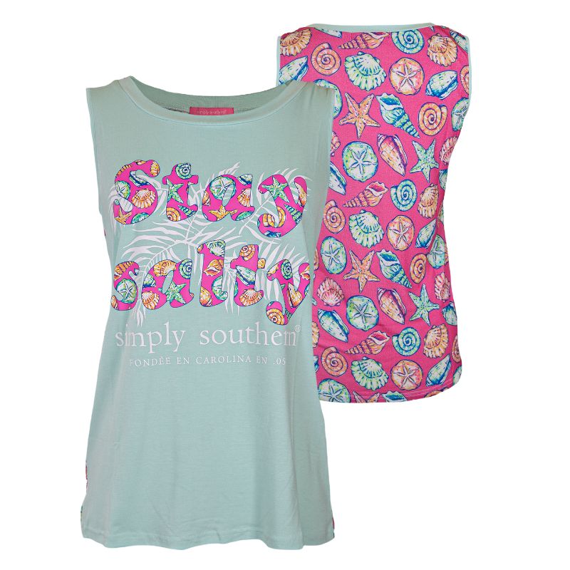 Simply Southern Preppy Salty Beach Tank Top - Adult & Kids T-Shirts, Sweatshirts & Hoodies apparel design preview 2