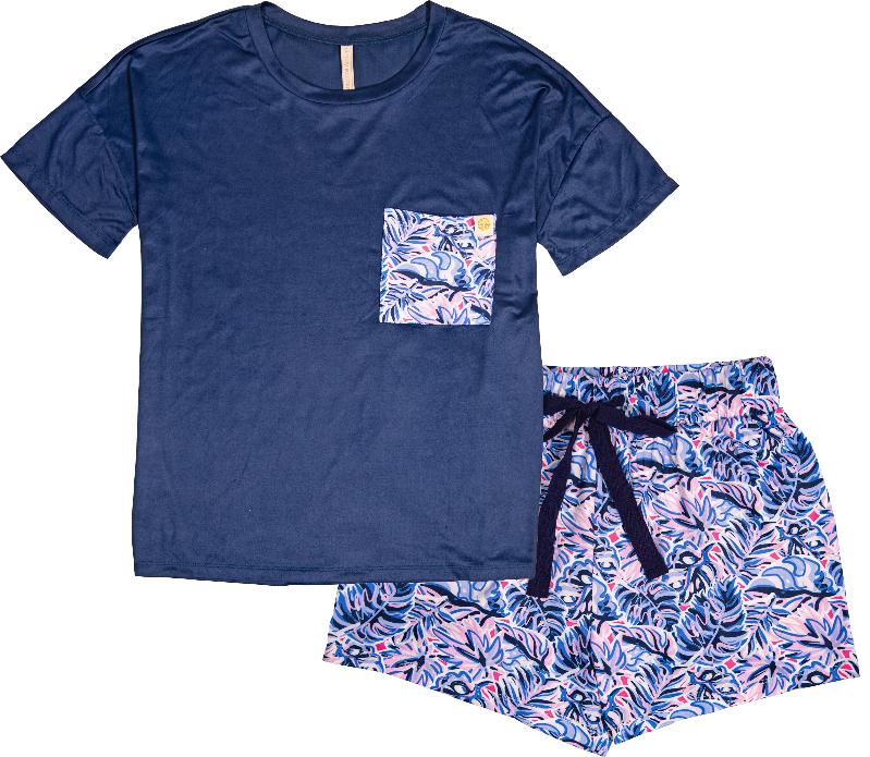 Simply Southern Leaf PJ Shorts Set - Adult & Kids T-Shirts, Sweatshirts & Hoodies apparel design preview 1