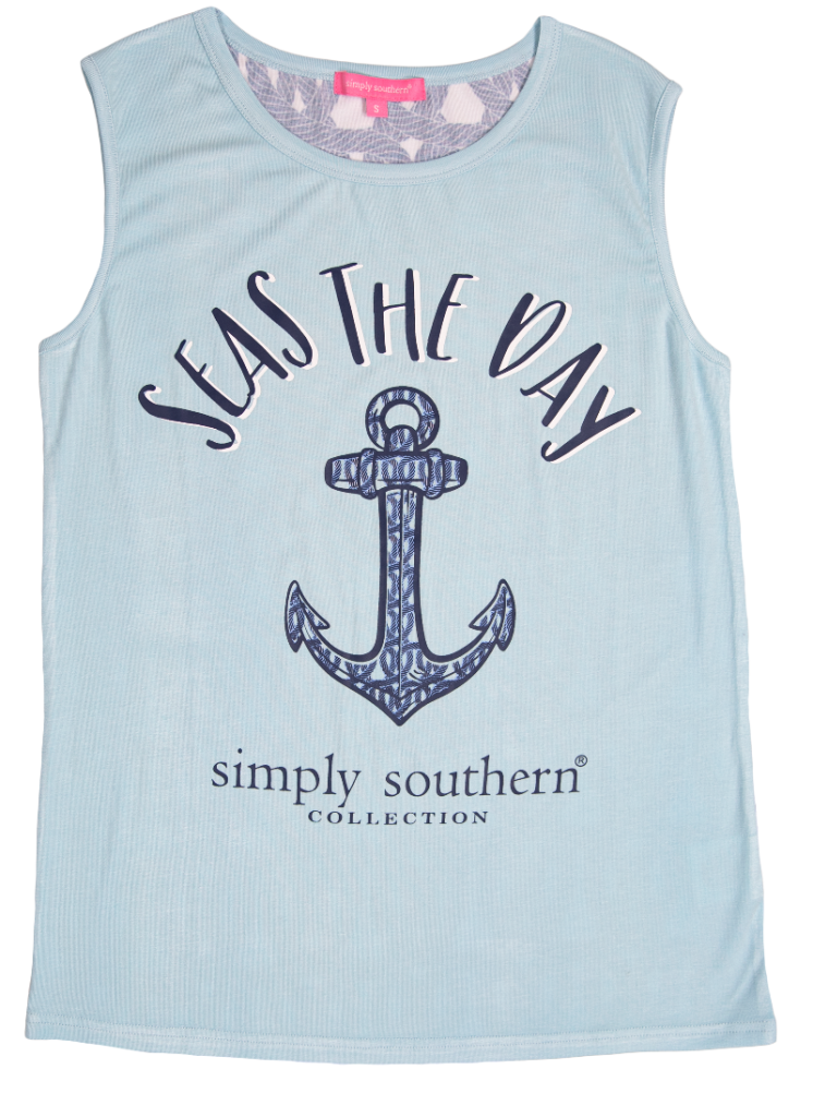 Simply Southern Preppy Rope Anchor Beach Tank Top - Adult & Kids T-Shirts, Sweatshirts & Hoodies apparel design preview 2
