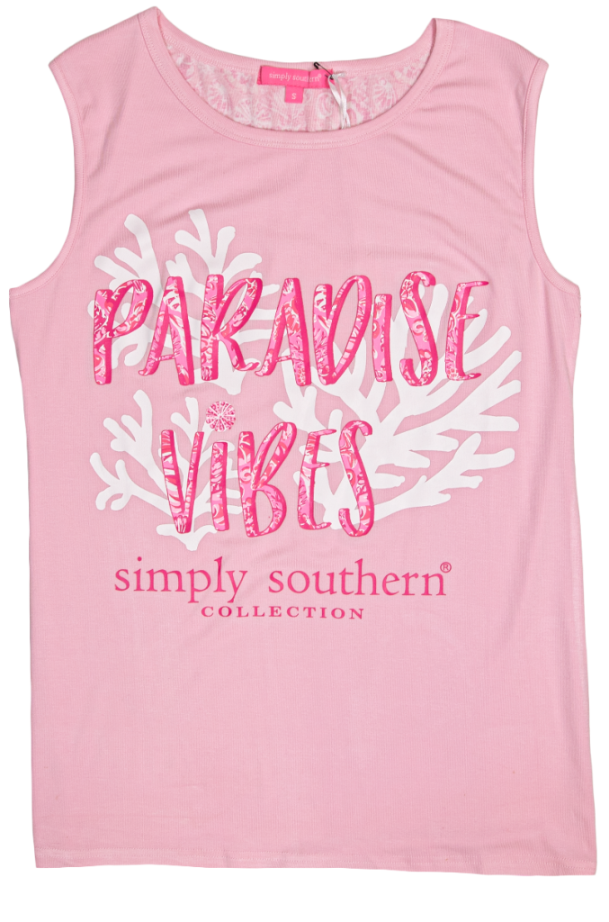 Simply Southern Preppy Paradise Vibes Shell Beach - Adult & Kids T-Shirts, Sweatshirts & Hoodies apparel design preview 2