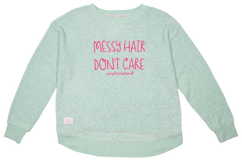 SALE Simply Southern Messy Hair Terry Soft Crew - Adult & Kids T-Shirts, Sweatshirts & Hoodies apparel design preview 2