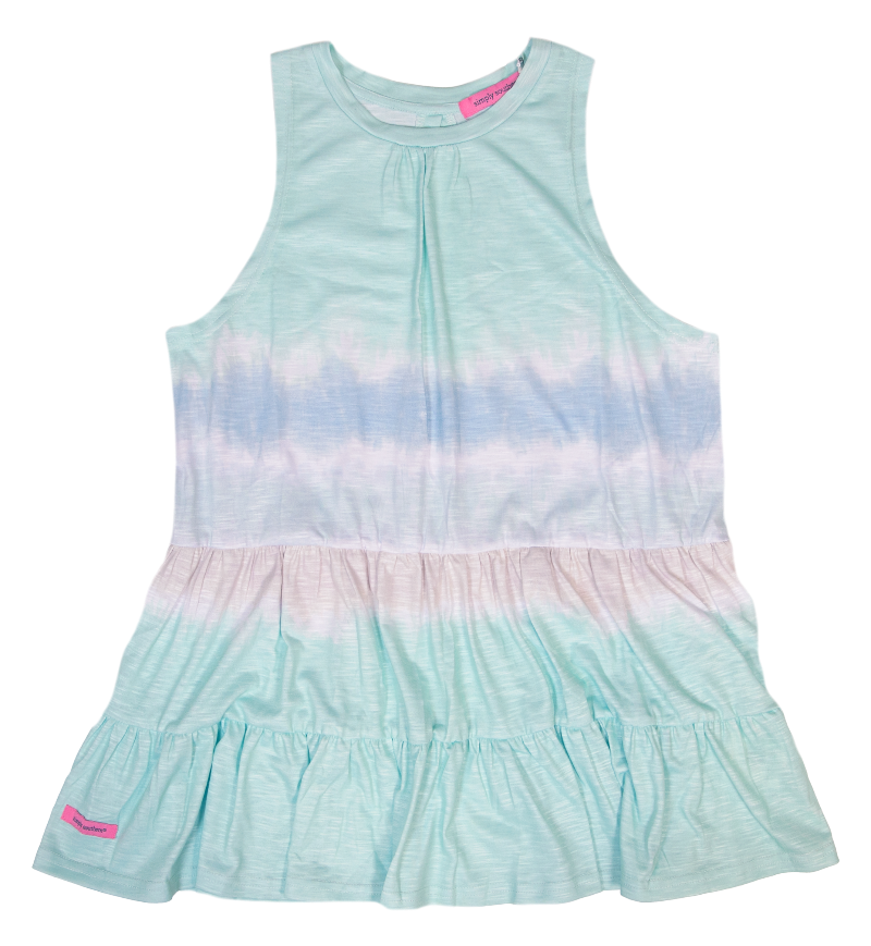SALE Simply Southern Preppy Gather Blue Tie Dye Tank - Adult & Kids T-Shirts, Sweatshirts & Hoodies apparel design preview 2