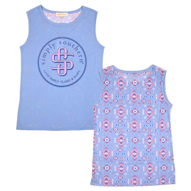 Simply Southern Preppy Aztec Beach Tank Top - Adult & Kids T-Shirts, Sweatshirts & Hoodies apparel design preview 2