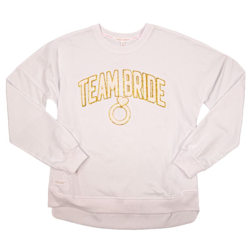 Simply Southern Team Bride Sparkle Crew - Adult & Kids T-Shirts, Sweatshirts & Hoodies apparel design preview 1