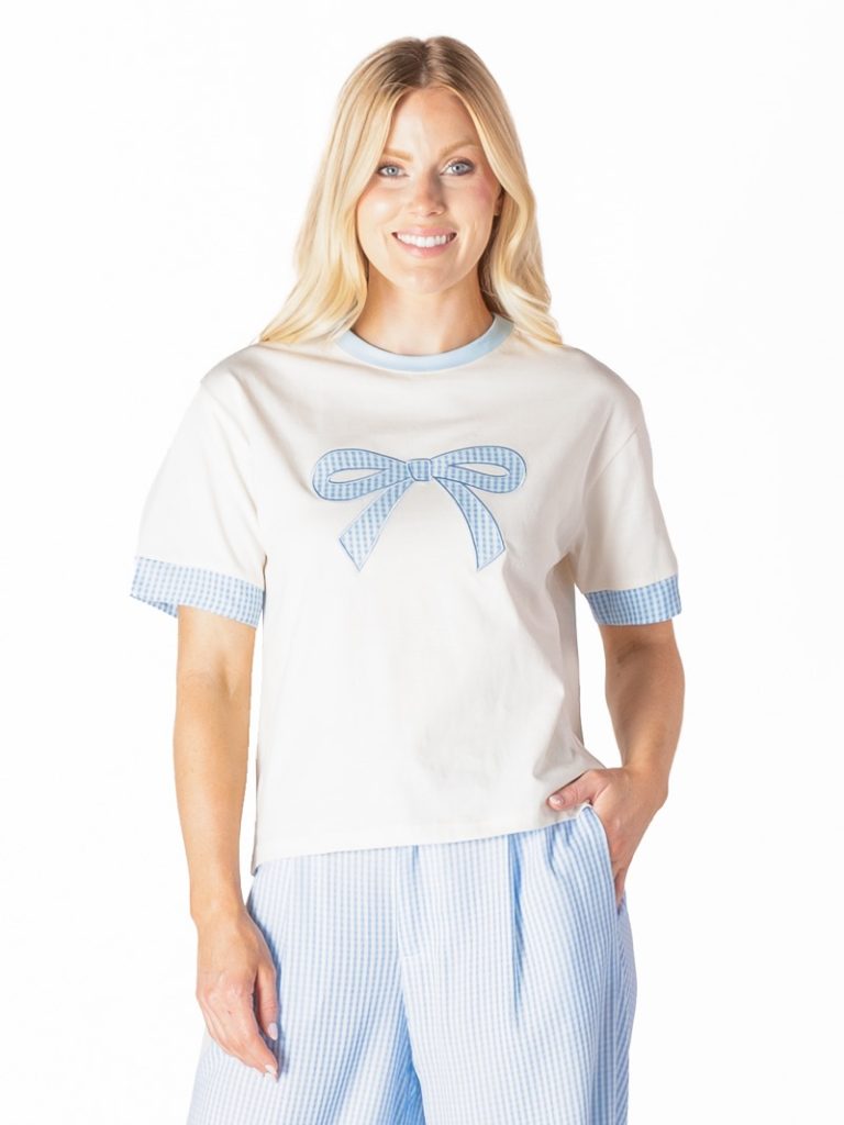 Simply Southern Preppy Contrast Bow - Adult & Kids T-Shirts, Sweatshirts & Hoodies apparel design preview 1