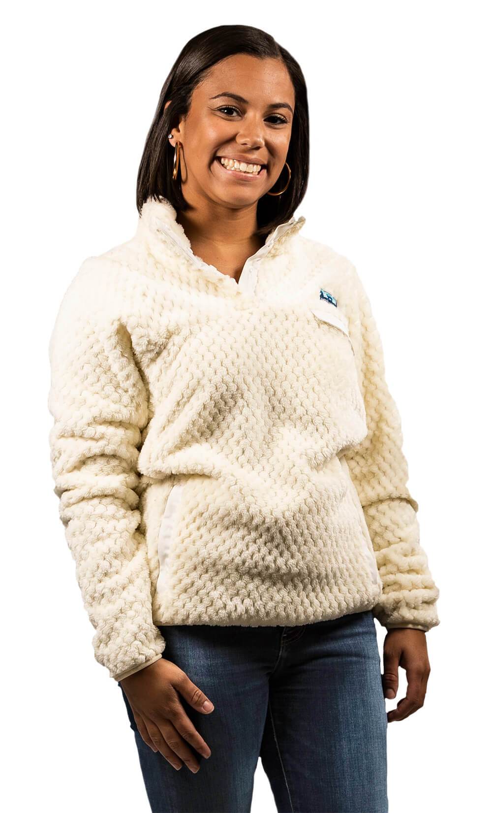 Simply Southern Preppy Soft Sherpa Cream Jacket - Adult & Kids T-Shirts, Sweatshirts & Hoodies apparel design preview 1