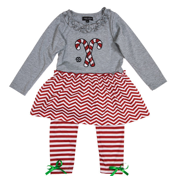 Simply Southern Preppy Classic Candy Cane Holiday - Adult & Kids T-Shirts, Sweatshirts & Hoodies apparel design preview 2