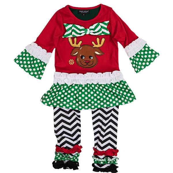 Simply Southern Preppy Classic Christmas Reindeer - Adult & Kids T-Shirts, Sweatshirts & Hoodies apparel design preview 2