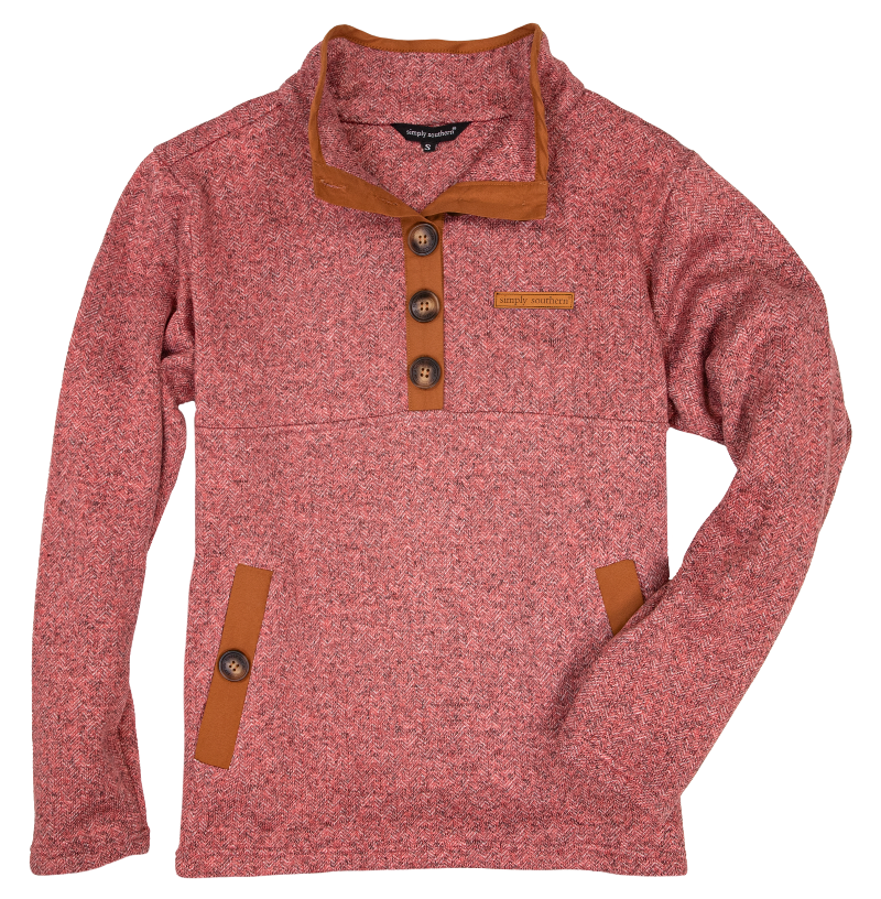Simply Southern Preppy Maroon Sweater Jacket - Adult & Kids T-Shirts, Sweatshirts & Hoodies apparel design preview 1