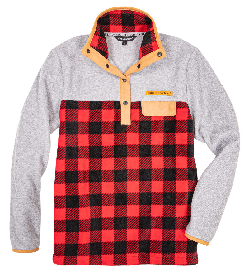 Simply Southern Classic Plaid Fleece Crew - Adult & Kids T-Shirts, Sweatshirts & Hoodies apparel design preview 1