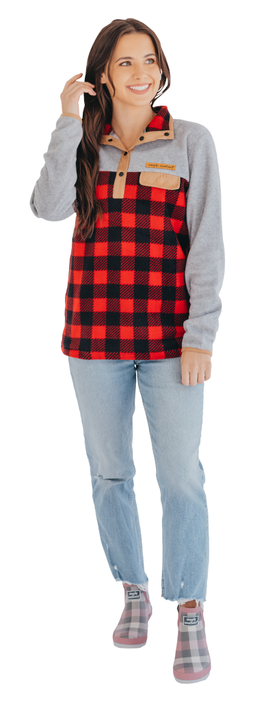 Simply Southern Classic Plaid Fleece Crew - Adult & Kids T-Shirts, Sweatshirts & Hoodies apparel design preview 2