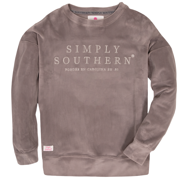 Simply Southern Preppy Squishy Grey Crew - Adult & Kids T-Shirts, Sweatshirts & Hoodies apparel design preview 1