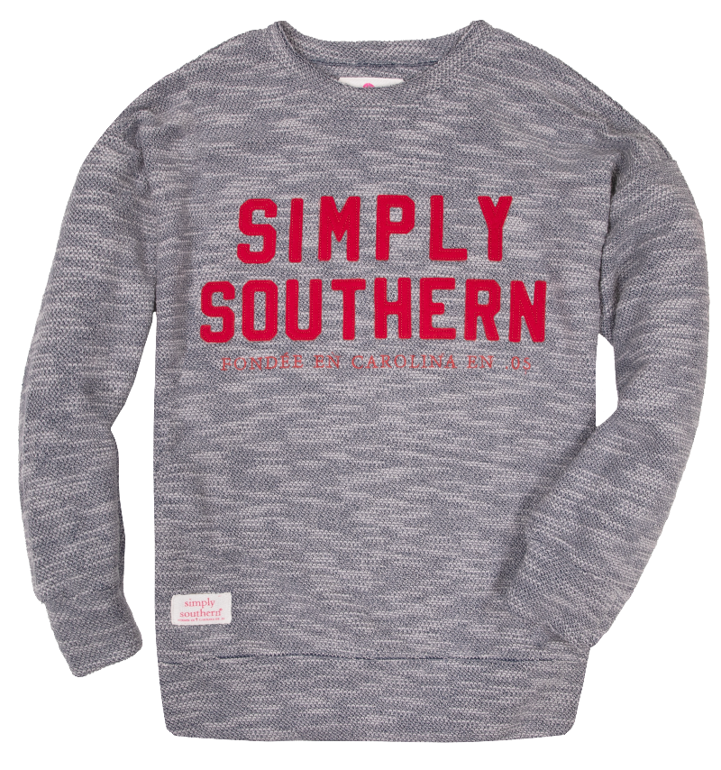 Simply Southern Red Logo Terry Soft Crew - Adult & Kids T-Shirts, Sweatshirts & Hoodies apparel design preview 1