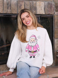 Simply Southern Santa Sequins Holiday Crew - Adult & Kids T-Shirts, Sweatshirts & Hoodies apparel design preview 1