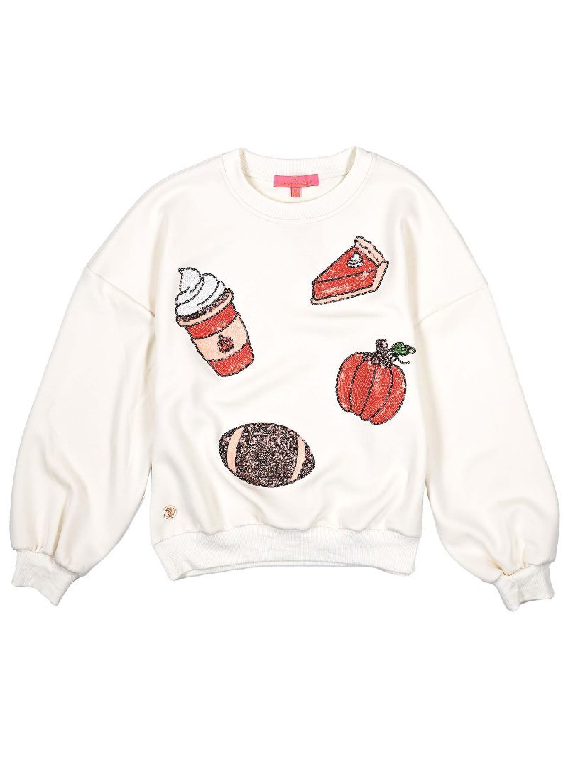 Simply Southern Pumpkin Fall Sequins Crew - Adult & Kids T-Shirts, Sweatshirts & Hoodies apparel design preview 2