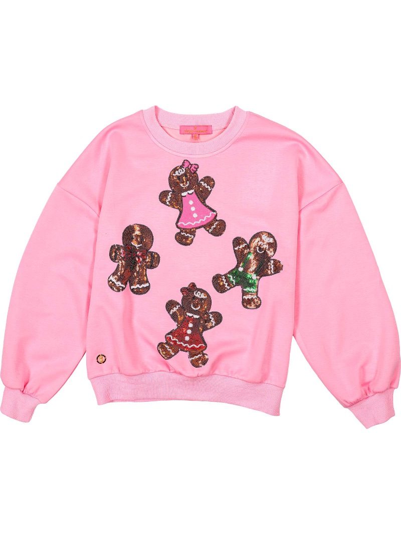 Simply Southern Gingerbread Holiday Sequins Crew - Adult & Kids T-Shirts, Sweatshirts & Hoodies apparel design preview 2