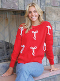 Simply Southern Bows Cable Knit Sweater - Adult & Kids T-Shirts, Sweatshirts & Hoodies apparel design preview 1