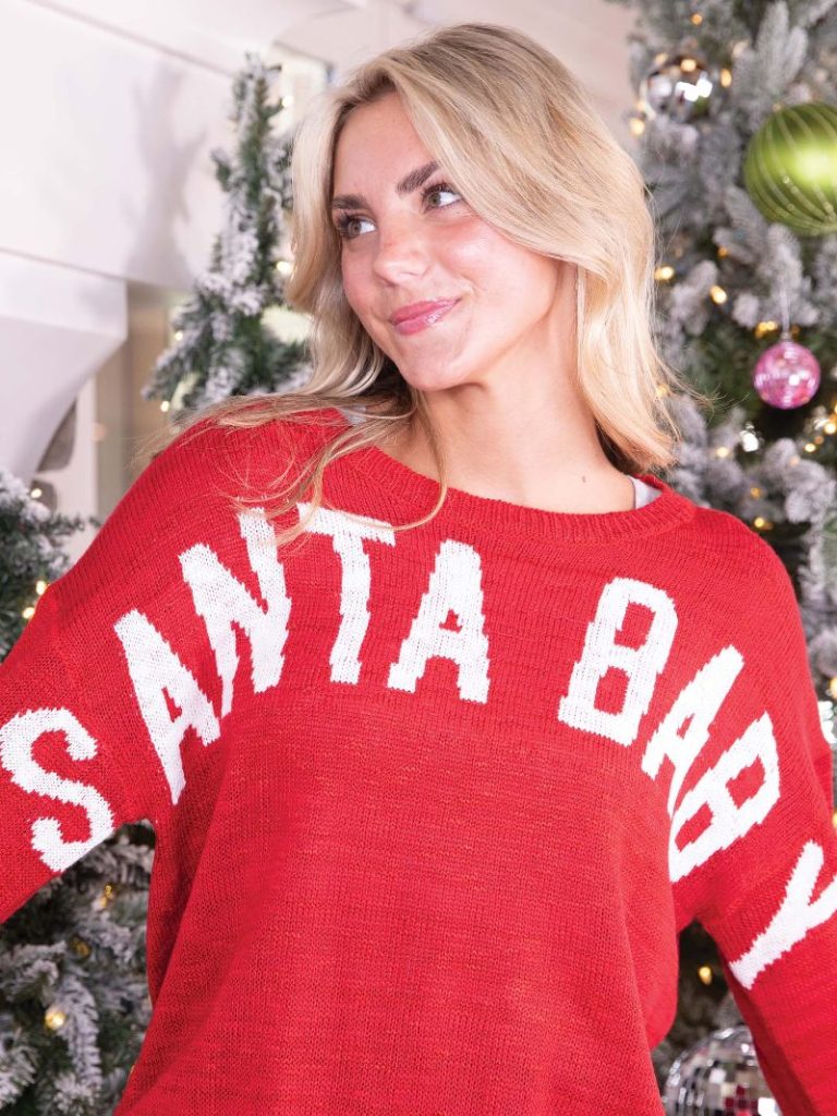 Simply Southern Santa Baby Everyday Sweater - Adult & Kids T-Shirts, Sweatshirts & Hoodies apparel design preview 1