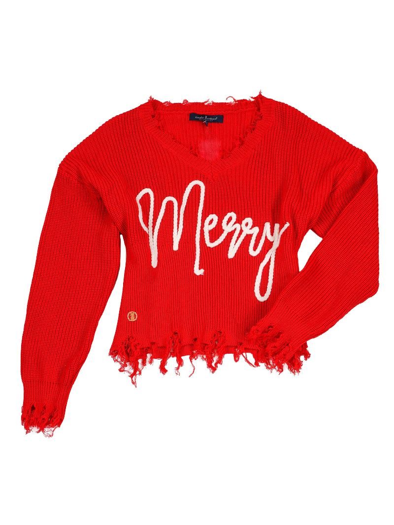 Simply Southern Holiday Distressed V-Neck - Adult & Kids T-Shirts, Sweatshirts & Hoodies apparel design preview 2
