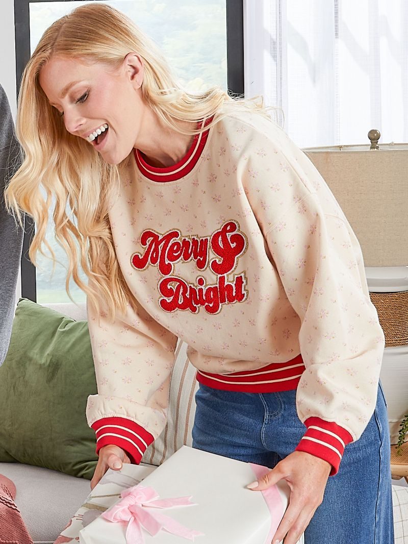 Simply Southern Merry Holiday Crew - Adult & Kids T-Shirts, Sweatshirts & Hoodies apparel design preview 2