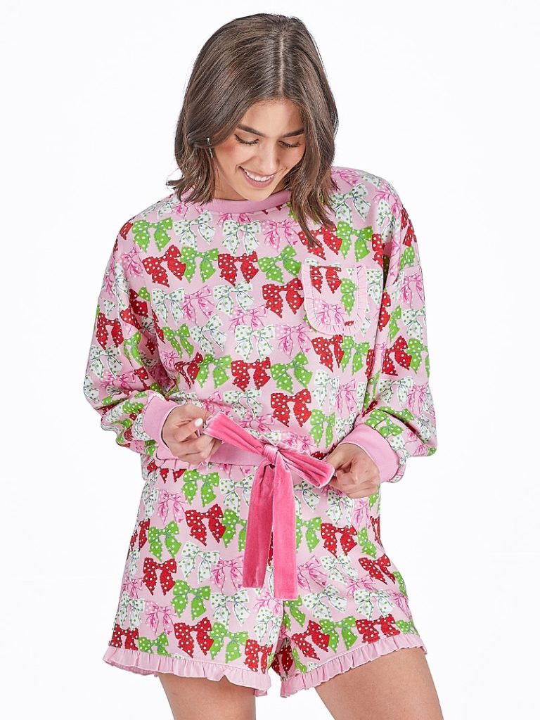 Simply Southern Dots Ruffle PJ Shorts Set - Adult & Kids T-Shirts, Sweatshirts & Hoodies apparel design preview 1
