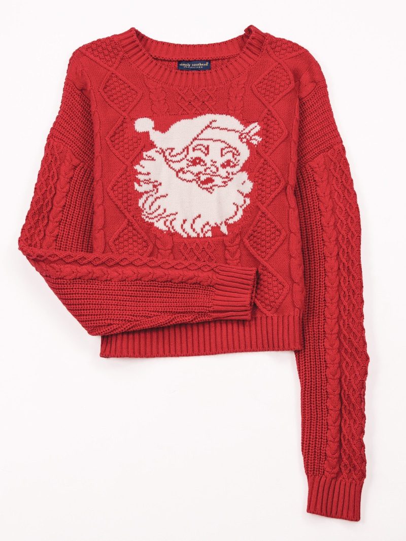 Simply Southern Elena Santa Holiday Crew - Adult & Kids T-Shirts, Sweatshirts & Hoodies apparel design preview 2