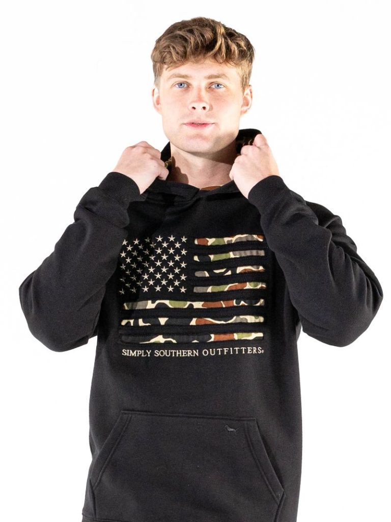 Simply Southern USA Camo Flag - Adult & Kids T-Shirts, Sweatshirts & Hoodies apparel design preview 2