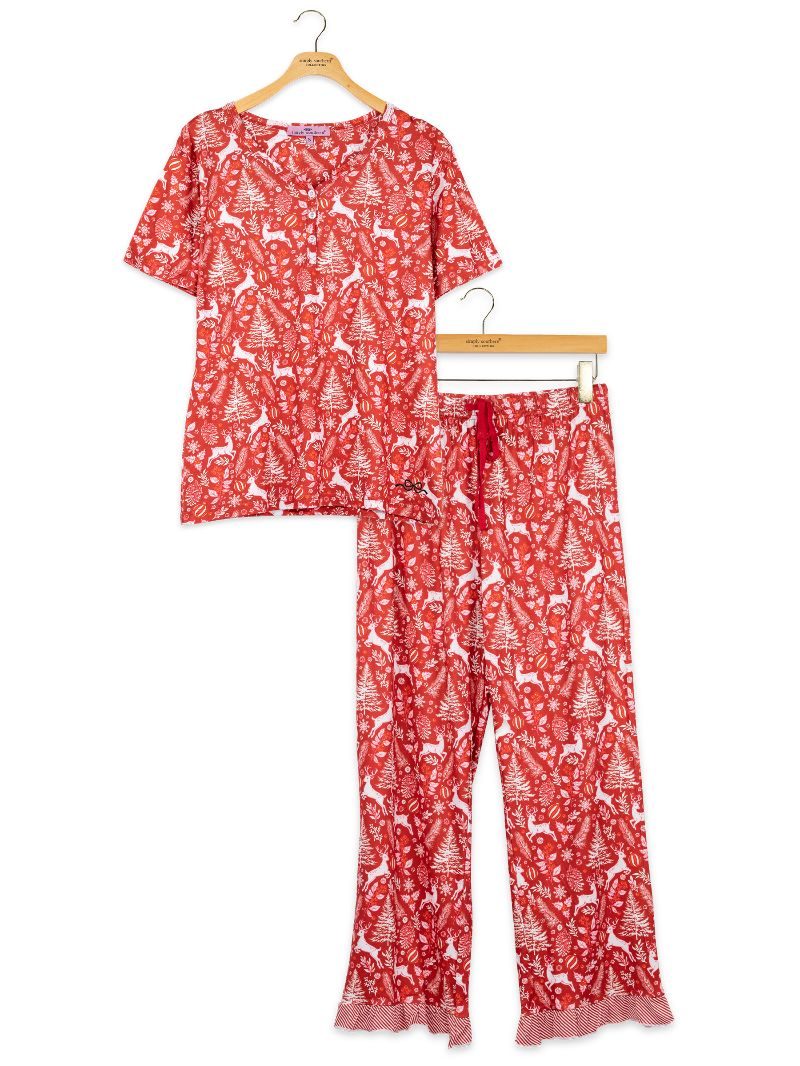 Simply Southern 0226 Deer Holiday PJ Pants Top Set - Adult & Kids T-Shirts, Sweatshirts & Hoodies apparel design preview 2