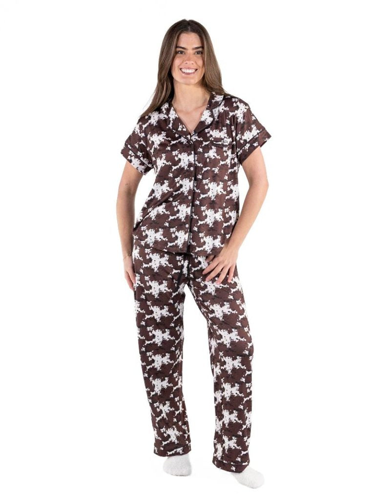 Simply Southern 0226 Cow Print PJ Pants Button Top - Adult & Kids T-Shirts, Sweatshirts & Hoodies apparel design preview 1