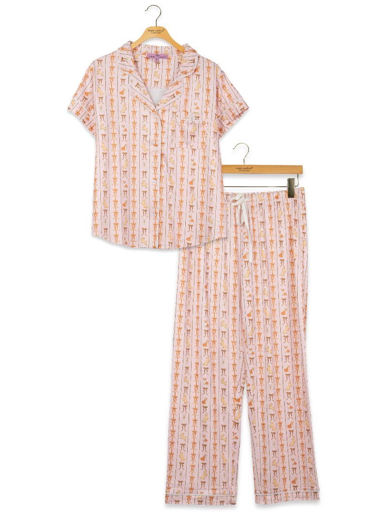 Simply Southern 0226 Dog Ribbon PJ Pants Button Top - Adult & Kids T-Shirts, Sweatshirts & Hoodies apparel design preview 2