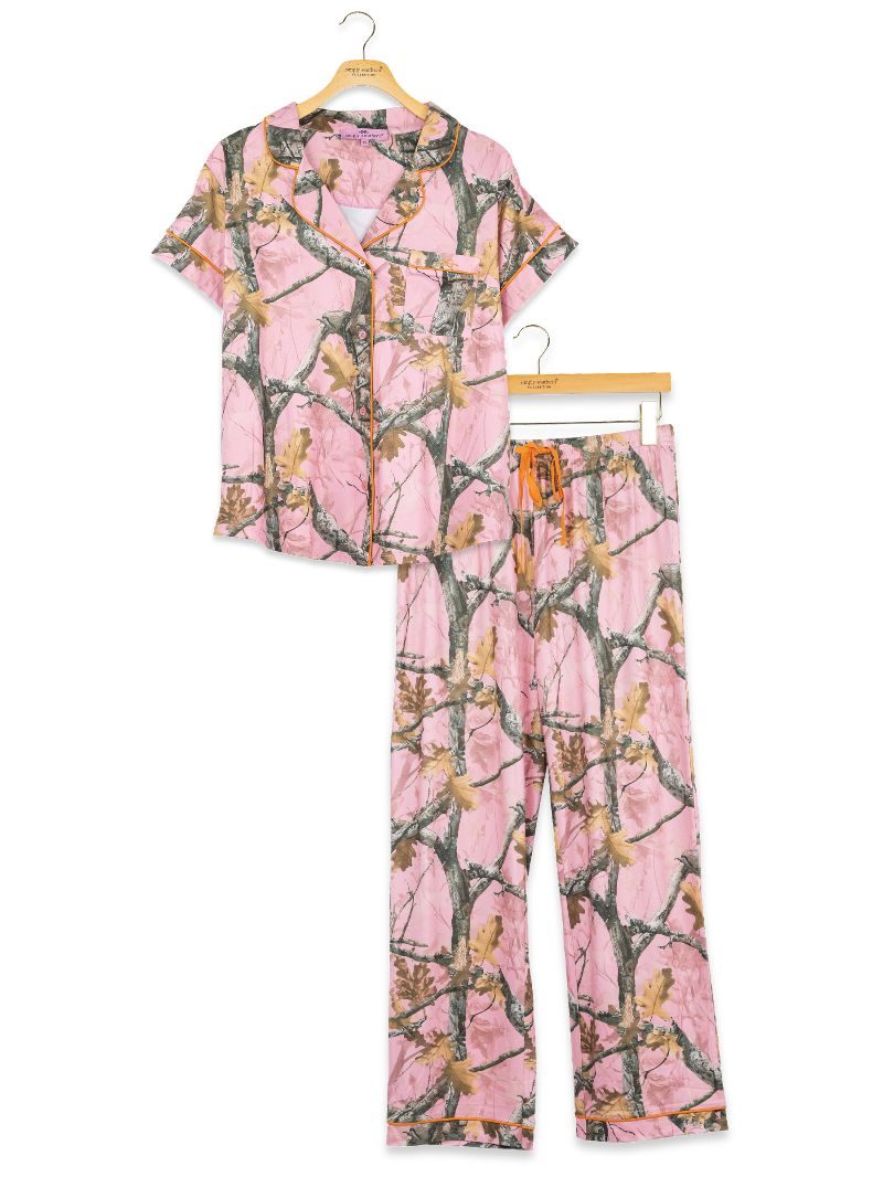 Simply Southern 0226 Pink Camo PJ Pants Button Top - Adult & Kids T-Shirts, Sweatshirts & Hoodies apparel design preview 2