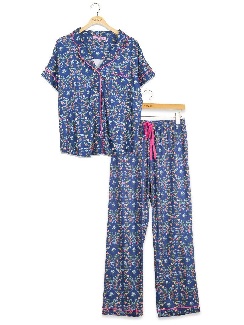 Simply Southern 0226 Ribbon Flower PJ Pants Button - Adult & Kids T-Shirts, Sweatshirts & Hoodies apparel design preview 2