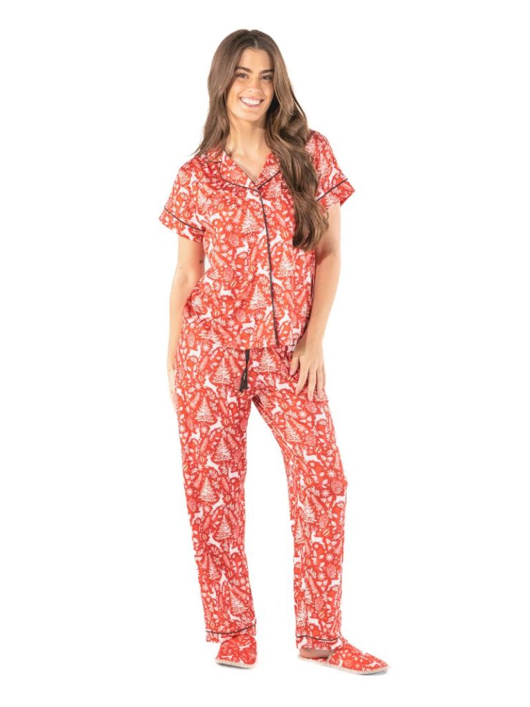 Simply Southern 0226 Deer Holiday PJ Pants Button Top - Adult & Kids T-Shirts, Sweatshirts & Hoodies apparel design preview 1