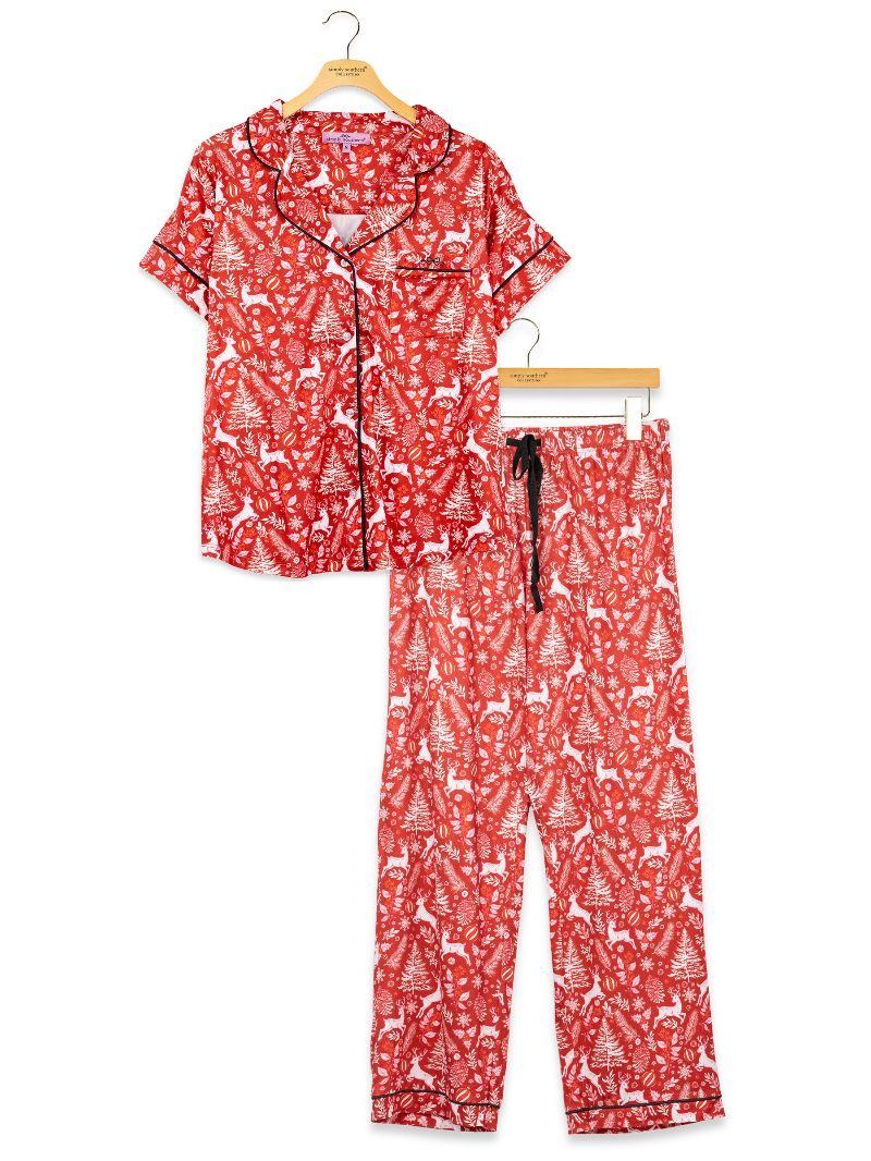 Simply Southern 0226 Deer Holiday PJ Pants Button Top - Adult & Kids T-Shirts, Sweatshirts & Hoodies apparel design preview 2