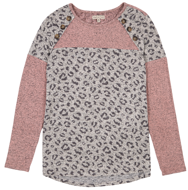 Simply Southern Leopard Button Top - Adult & Kids T-Shirts, Sweatshirts & Hoodies apparel design preview 1