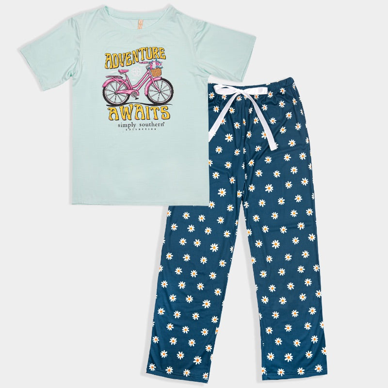 Simply Southern Adventure Awaits PJ Pants Set - Adult & Kids T-Shirts, Sweatshirts & Hoodies apparel design preview 1