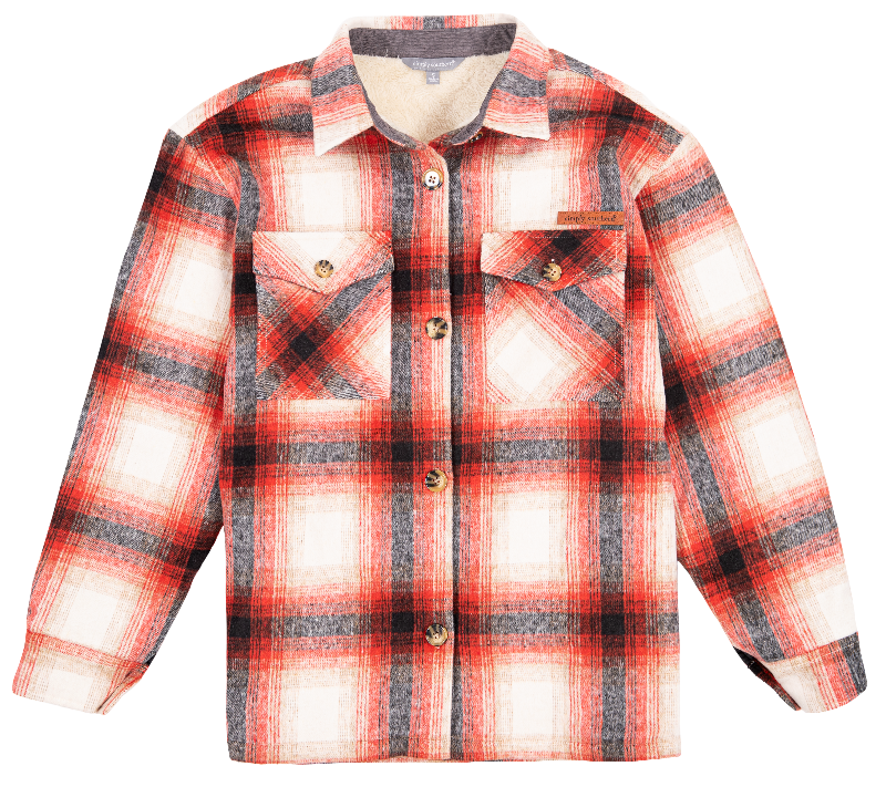 Simply Southern Red Plaid Sherpa Sweater Jacket - Adult & Kids T-Shirts, Sweatshirts & Hoodies apparel design preview 1