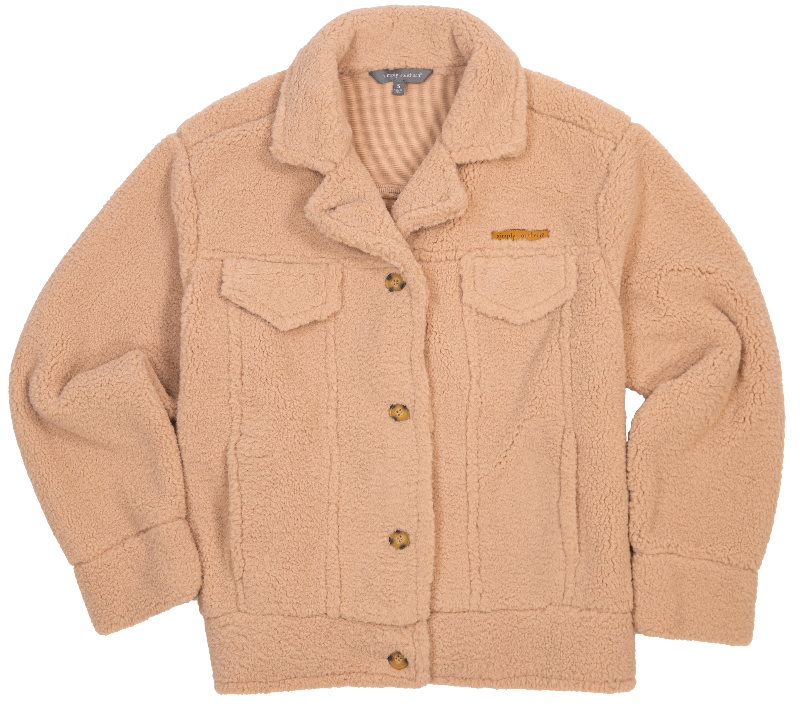 SALE Simply Southern Camel Soft Sherpa Shacket Jacket - Adult & Kids T-Shirts, Sweatshirts & Hoodies apparel design preview 1