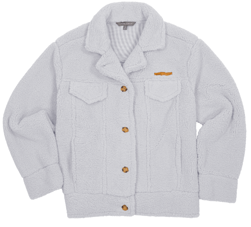 Simply Southern Grey Soft Sherpa Shacket Jacket - Adult & Kids T-Shirts, Sweatshirts & Hoodies apparel design preview 1