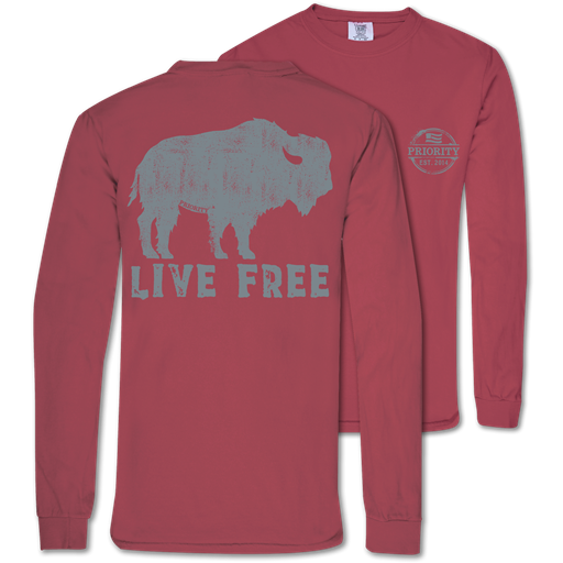 SALE Couture Priority Live Free Buffalo Comfort - Adult & Kids T-Shirts, Sweatshirts & Hoodies apparel design preview 1