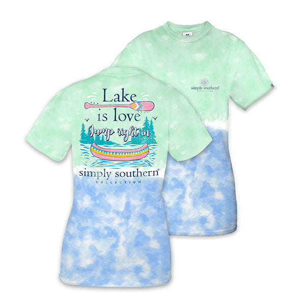 SALE Simply Southern Preppy Lake Is Love Canoe Tie - Adult & Kids T-Shirts, Sweatshirts & Hoodies apparel design preview 1