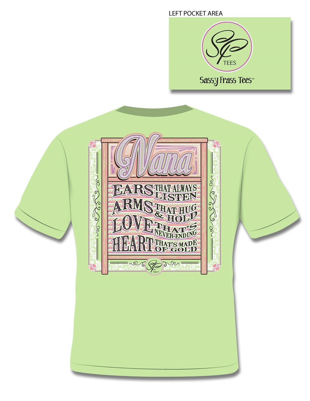 Sassy Frass Heart Made of Gold Grandma Nana Grandkids - Adult & Kids T-Shirts, Sweatshirts & Hoodies apparel design preview 1